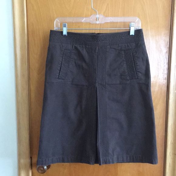 J Crew weathered twill skirt. Size 4. Brown. - Picture 1 of 3